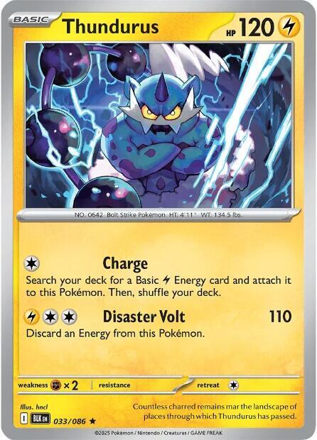 Thundurus - 033/086 Black Bolt Rare