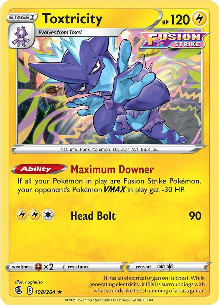 Toxtricity - Fusion Strike 108/264 Holo Rare