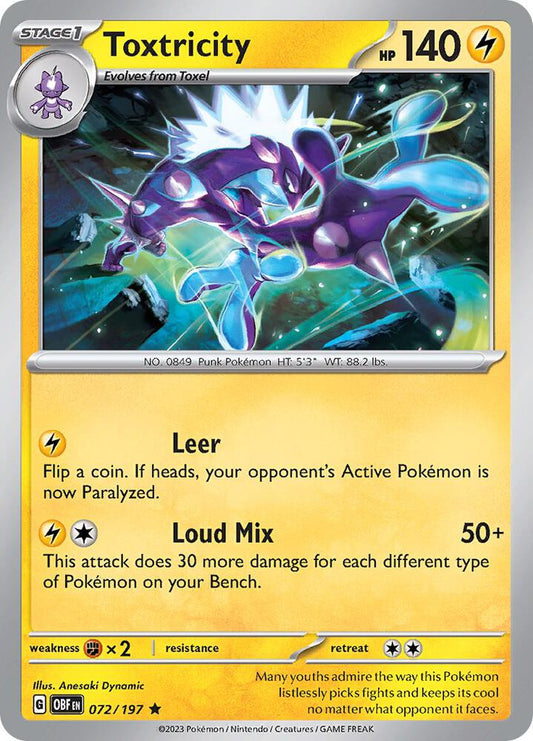 Toxtricity - Obsidian Flames 072/197 Holo Rare