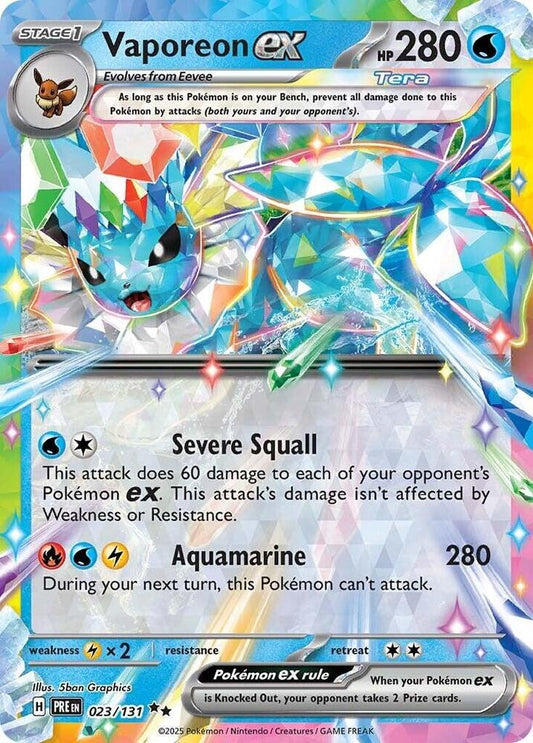 Vaporeon ex - 023/131 Prismatic Evolutions Double Rare