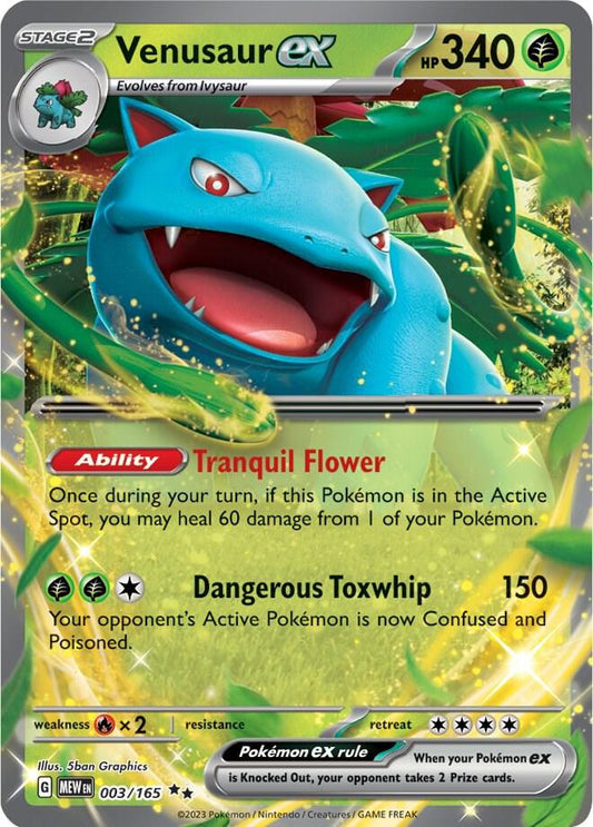 Venusaur EX - Scarlet & Violet 151 003/165 Double Rare