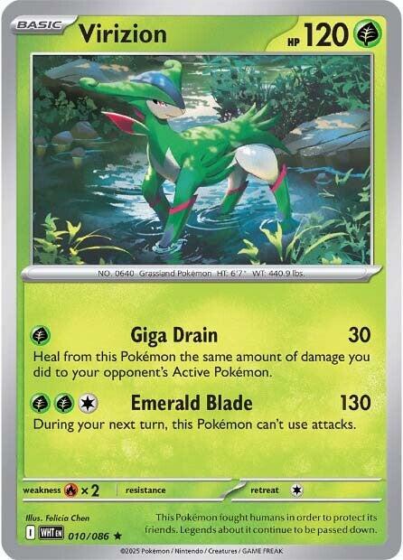 Virizion - White Flare 010/086 Holo Rare