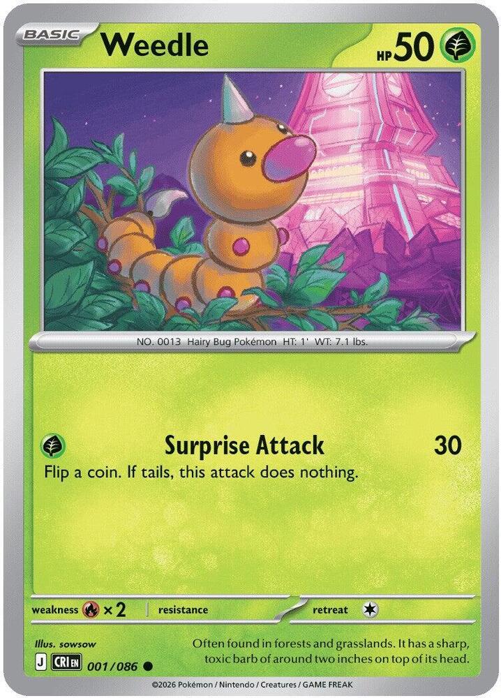 Weedle - 001/086 Chaos Rising