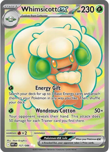 Whimsicott EX - 157/086 White Flare Ultra Rare