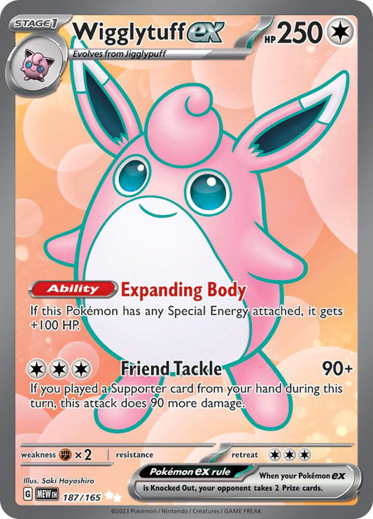 Wigglytuff ex - 187/165 Scarlet & Violet 151 Ultra Rare