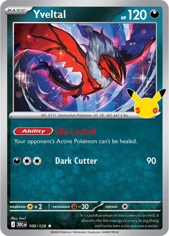 Yveltal - 100/128 30th Celebration