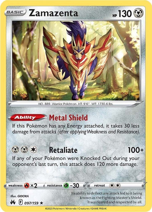 Zamazenta - Crown Zenith 097/159 Reverse Holo