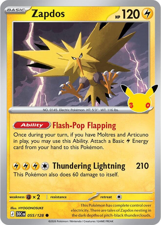 Zapdos - 055/128 30th Celebration