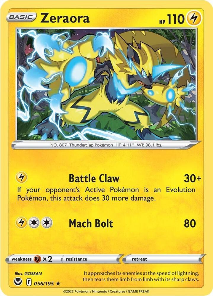 Zeraora - Silver Tempest 056/195 Reverse Holo