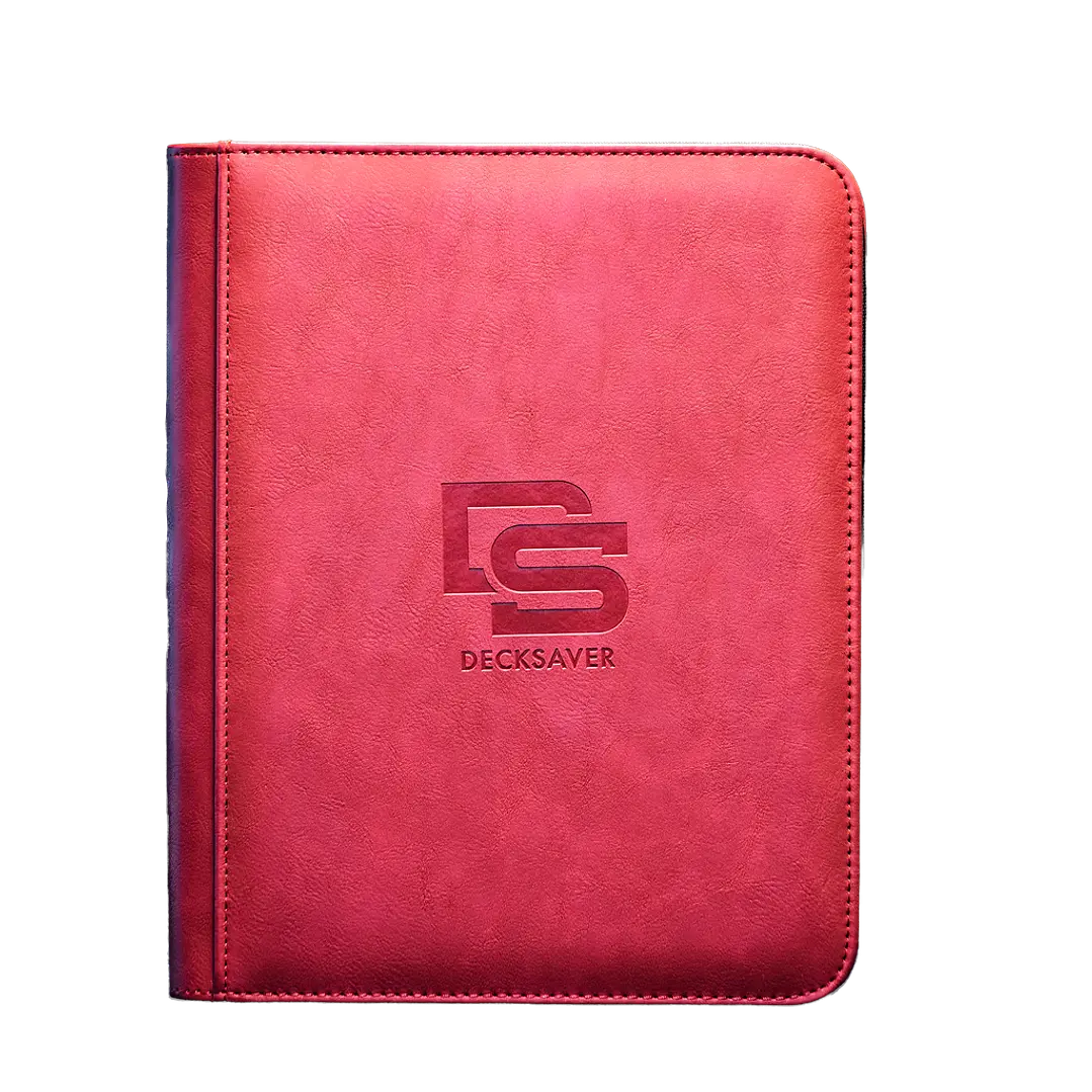 Carpeta Toploader Ecocuero 2x2 - 112 Cartas - Decksaver Roja