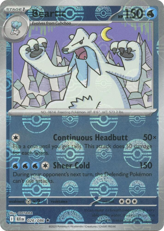 Beartic - 026/086 Black Bolt Poke Ball Holo