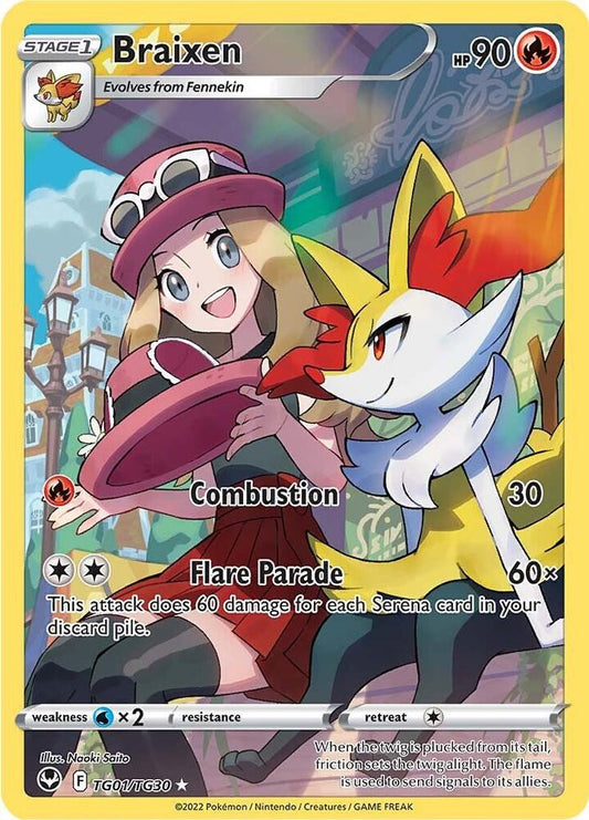 Braixen Silver Tempest TG01/TG30 Ultra Rare