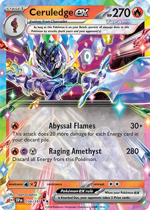 Ceruledge EX - 036/191 Surging Sparks Double Rare