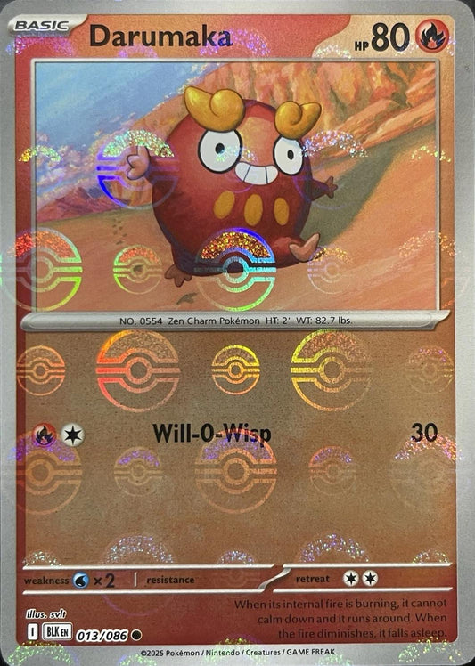 Darumaka - Black Bolt 013/086 Poke Ball Holo