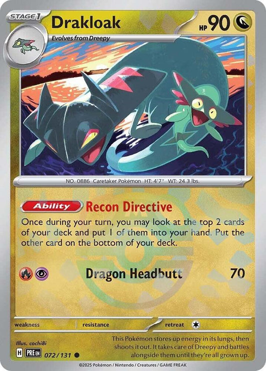 Drakloak - Prismatic Evolutions 072/131 Master Ball Holo
