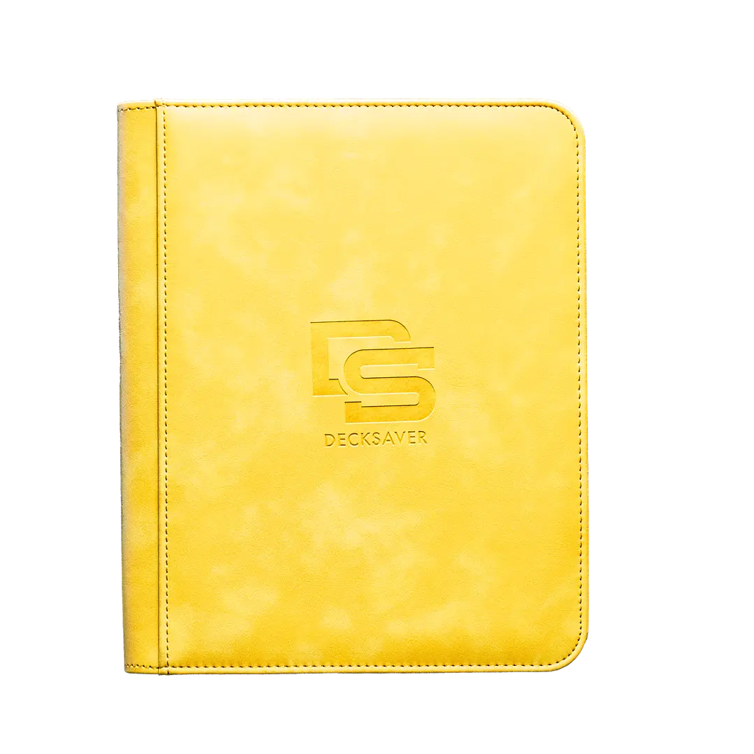 Carpeta Toploader Ecocuero 2x2 - 112 Cartas - Decksaver Amarilla