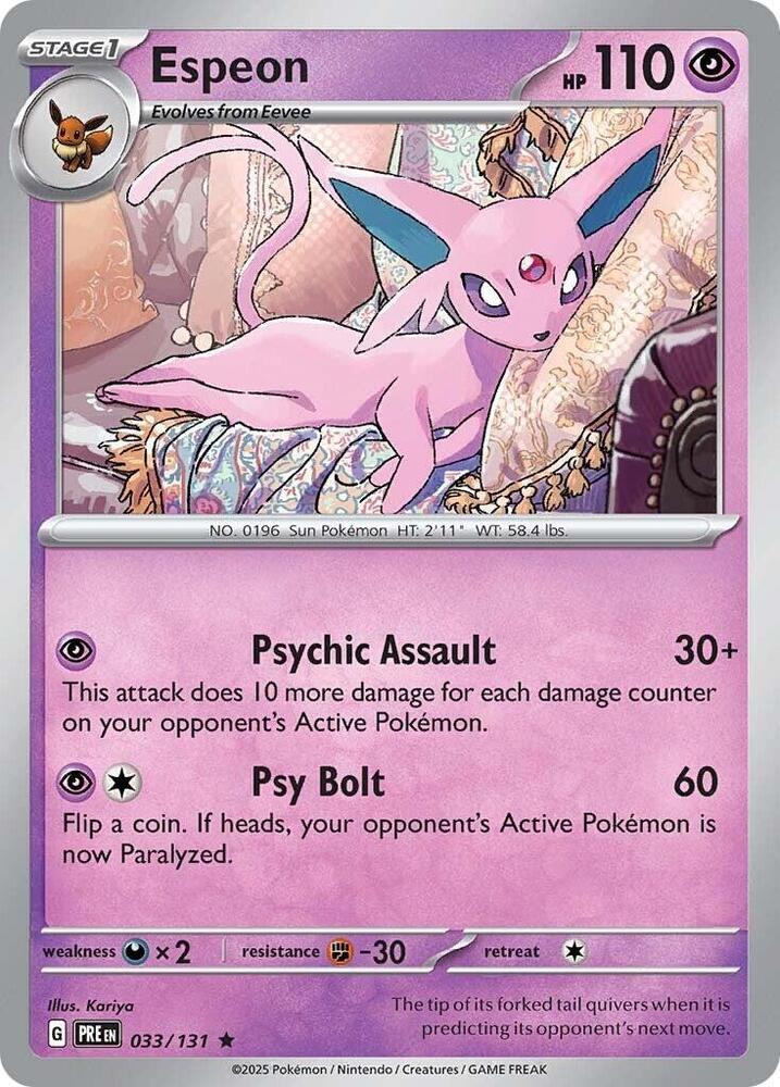 Espeon - Prismatic Evolutions 033/131 Rare