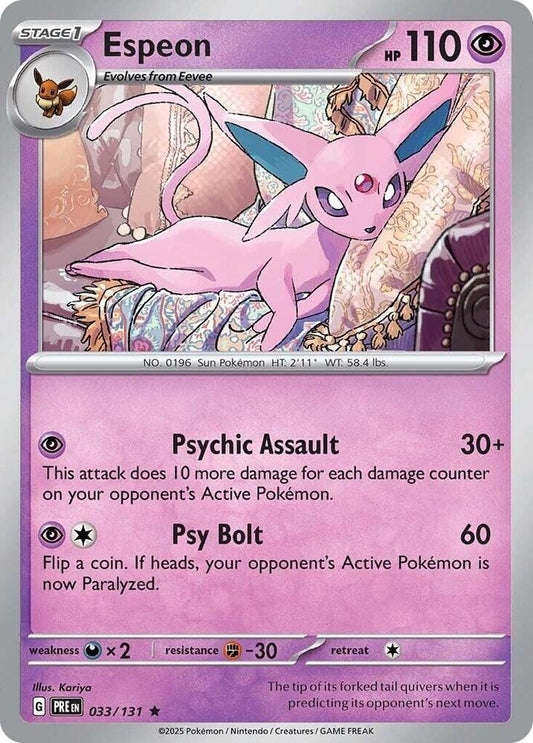 Espeon - Prismatic Evolutions 033/131 Rare