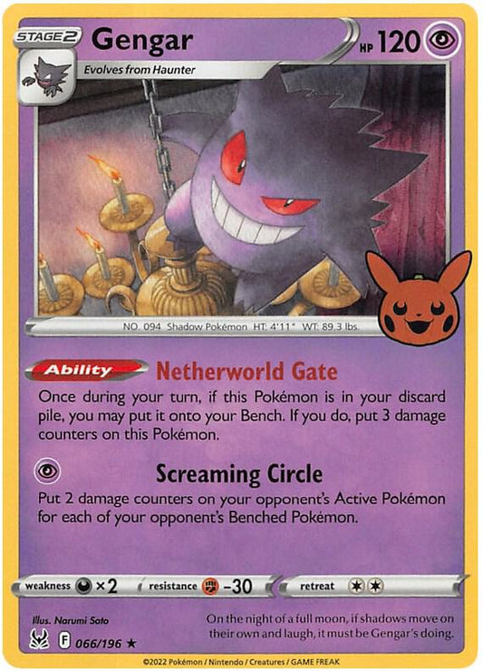 Gengar - Trick or Trade 066/196  Holo Rare