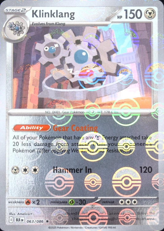 Klinklang - Black Bolt 063/086 Poke Ball Holo