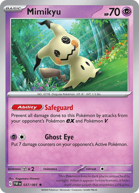 Mimikyu - Paldean Fates 037/091 Rare