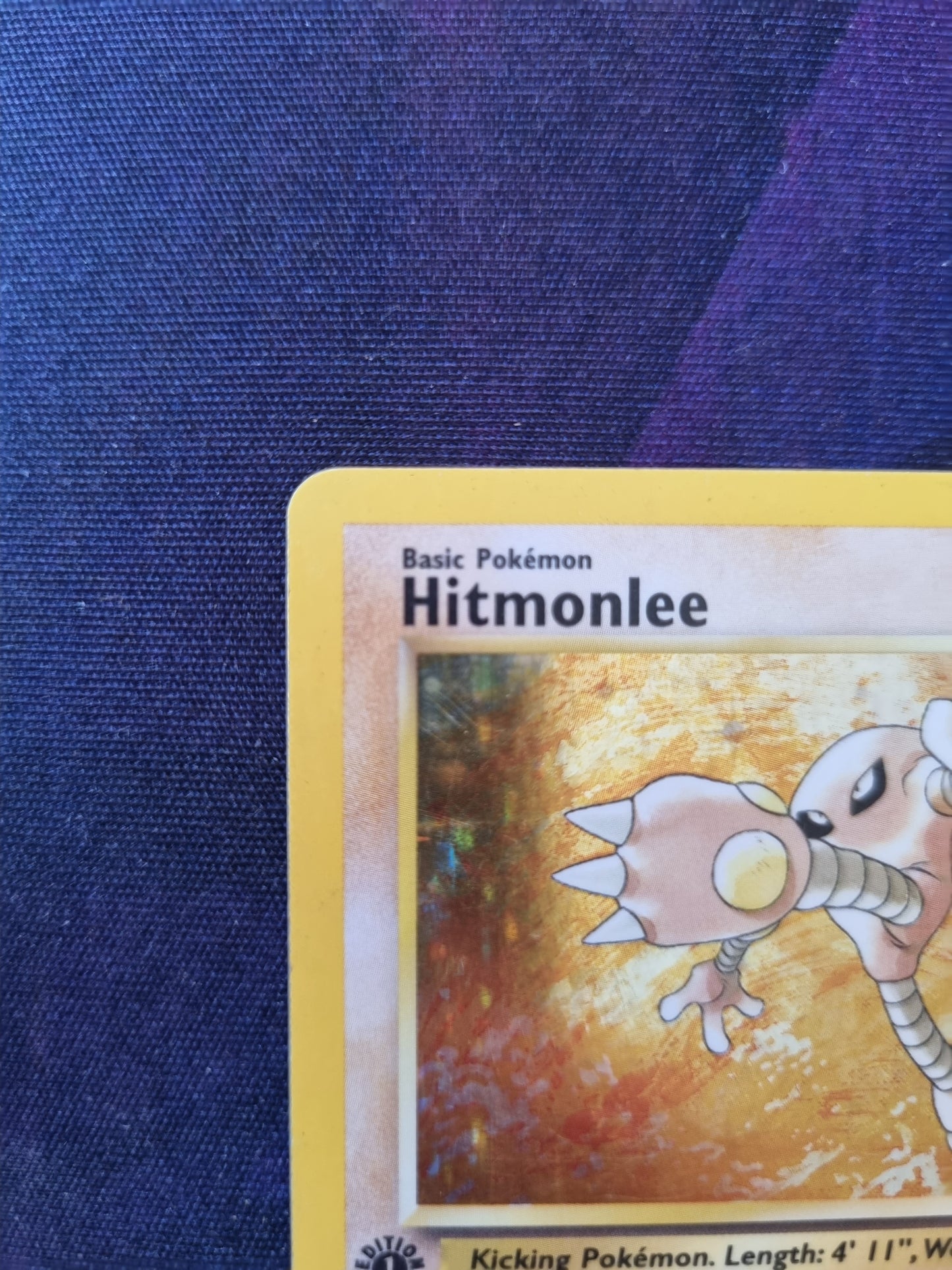Hitmonlee - 7/62 1era Edición Fossil Holo Rare - Inglés