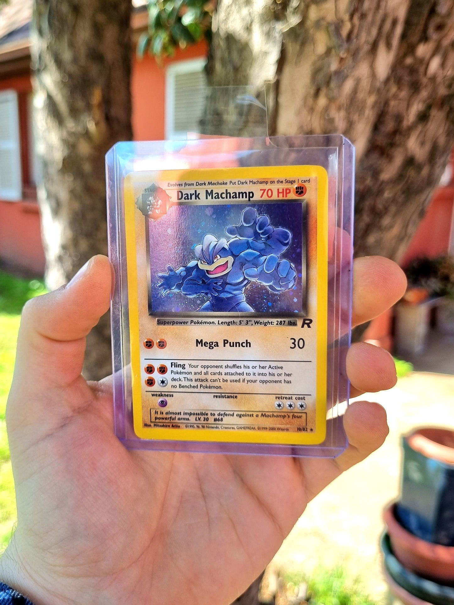 Dark Machamp - 10/82 Team Rocket Holo Rare - Inglés