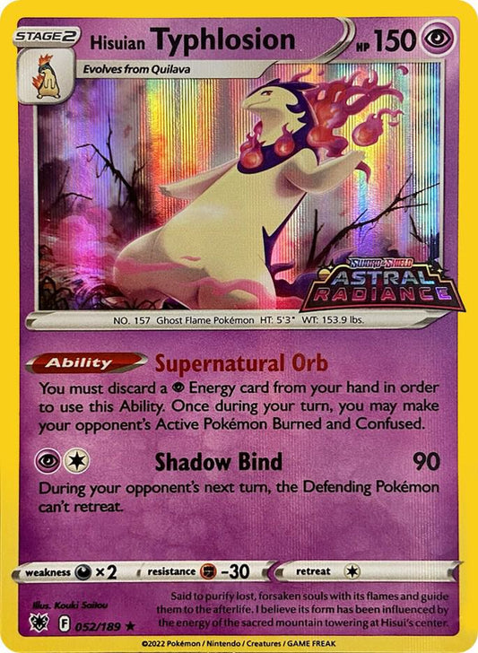 Hisuian Typhlosion - Astral Radiance 052/189 Stamped (GameStop Exclusive)
