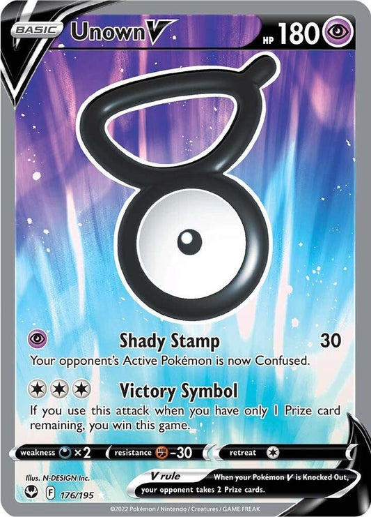 Unown V - Silver Tempest 176/195 Full Art